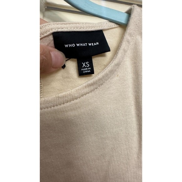 Who What Wear Dress Women Short Sleeve Pockets Birch Size XS - Picture 3 of 4